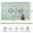 thumbnail image 7 of Balacho Boho Vintage Oriental Faux Wool Area Rug, 6' x 9', Green, 7 of 7