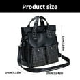 thumbnail image 5 of Stylish Gothic Rivet Backpack Rucksack PU Shoulder Bag for Daily Use, 5 of 11
