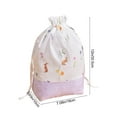 thumbnail image 3 of PONPRNGY 1Pc Easter Storage Bags Gift Bags Small Size Cloth Bag Printed Drawstring Bag Bunny Flower theme, 3 of 9