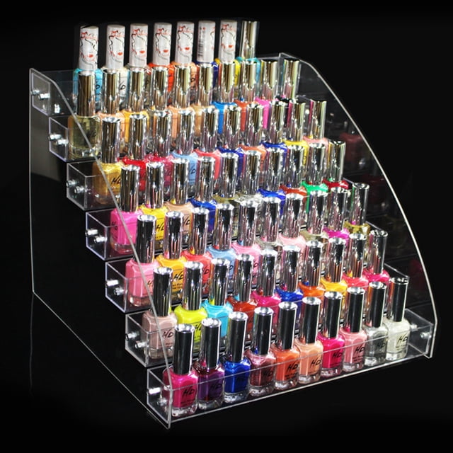 Garosa 6 Types Durable Nail Polish Acrylic Clear Makeup Display Stand Rack Organizer Holder, Nail Polish Organizer, Nail Polish Rack