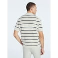 thumbnail image 3 of Free Assembly Men's Textured Stripe Polo Sweater with Short Sleeves, Sizes S-3XL, 3 of 6