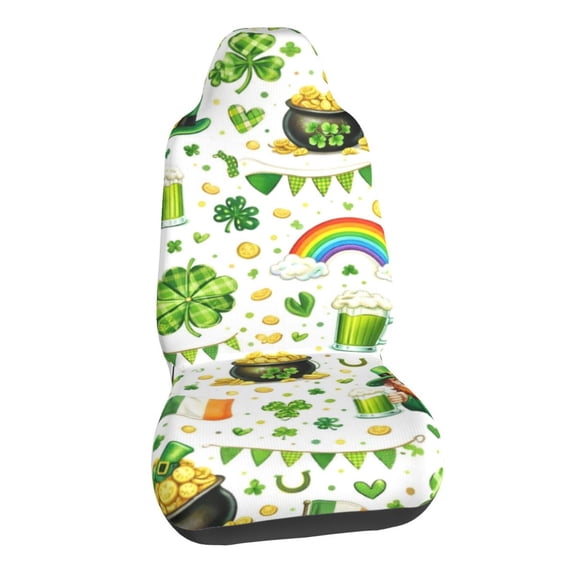St Patricks Day Lucky Irish Car Seat Covers Stretch Car Seat Protectors Universal Fit