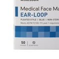 thumbnail image 6 of McKesson Disposable Face Masks, 3-Ply Elastic Ear Loops - Blue Medical Mask, 50 Count, 1 Pack, 6 of 7