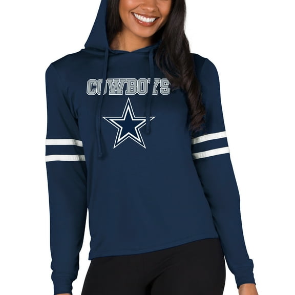 Women's Concepts Sport Navy Dallas Cowboys Marathon Lightweight Lounge Pullover Hoodie