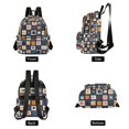 thumbnail image 4 of FORMRS Mini Backpack Purse for Women Travel Daypack Casual Shoulder Bag, Blue Circle Mosaic, 4 of 7