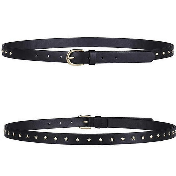 Women Star Dresses Belts Ladies Vintage PU Leather Waist Belt for Pants Jeans New