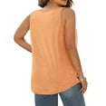 thumbnail image 4 of MOSHU Plus Size Tank Tops for Women Henley Sleeveless Shirts Summer Button Down Womens Tops, 4 of 7