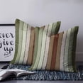 thumbnail image 2 of 20x20 Pillow Covers Set of 2, Sage Green Throw Pillow Covers Decorative Couch Cushion Case, Farmhouse Wood Grain Vintage Brown Striped Microfiber Square Pillowcases for Bedroom Car Living Room, 2 of 7