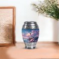 thumbnail image 7 of JAGASY Lighthouse Small Urn for Ashes for Women - Ocean Pink Clouds Birds Decorative Urns for Mother - Blue Cremation Urns for Human Ashes Keepsake - Flowers Urn for Mom & Dad - (3 Inch), 7 of 7