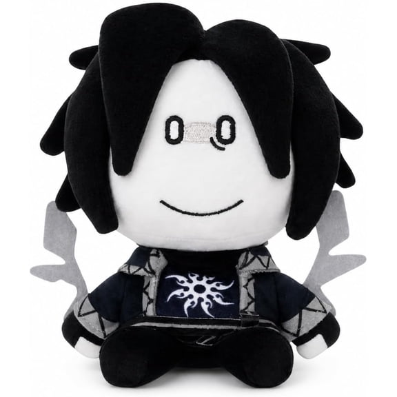 Forsaken Two-Time Plush Doll, 7.5 Inch Soft Stuffed Character Figure, Black and White Game Plush for Fans, Collectible Desk Decor, Gaming Room Display & Gifts