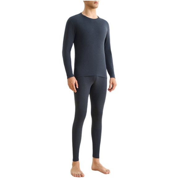 LIaqionyy Big and Tall Thermal Underwear for Men's Base Layer Set Cold Weather Warm Top Bottom Sets Clothes
