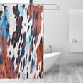 thumbnail image 2 of Coolnut Shower Curtain Blue Leopard Bathroom Decor Watercolor Shower Curtain Sets Fabric Cloth Bathroom Curtains with Hooks 60x72 Inch, 2 of 6
