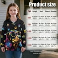 thumbnail image 7 of COEQINE Fashion Girls Quarter Zip Sweatshirt with Collar, Long Sleeve Loose Fit Pullover, Printed Polyester Tops, Machine Washable for 13-14 Year Olds, Dachshund Sunglasses Paw Black, 7 of 7