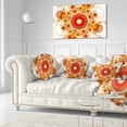 thumbnail image 4 of DESIGN ART Designart 'Orange Fractal Pattern with Circles' Abstract Throw Pillow, 4 of 5