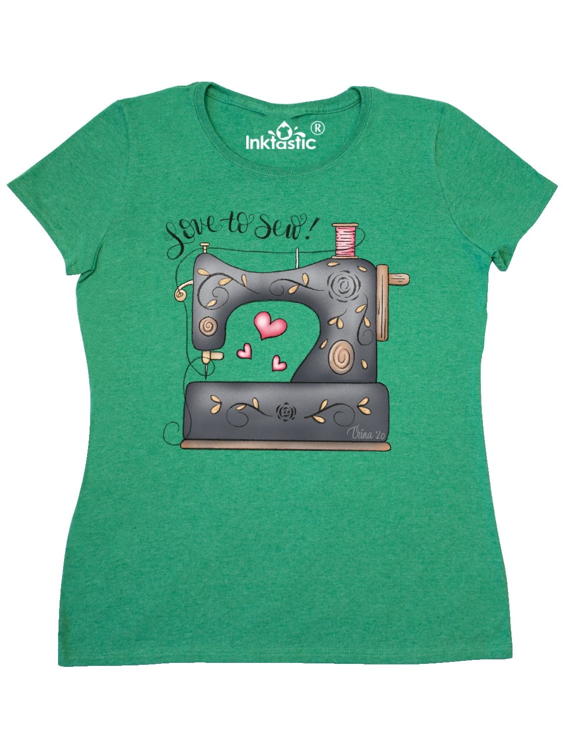INKtastic Love to Sew Sewing Machine Women's TShirt