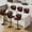 Brown, variant on Bar Stools Set of 6, Adjustable Swivel Bar Chairs with 360° Rotation, Padded Counter Stools with Back and Footrest for Kitchen Island, Bistro, Cafe, and Home Use Black
