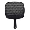 thumbnail image 3 of Large Hand Mirror With Comfy Handle - Big Handheld Mirror For Barber Shops, Hairdressing, Dental Offices, Black 26-27s, 3 of 5