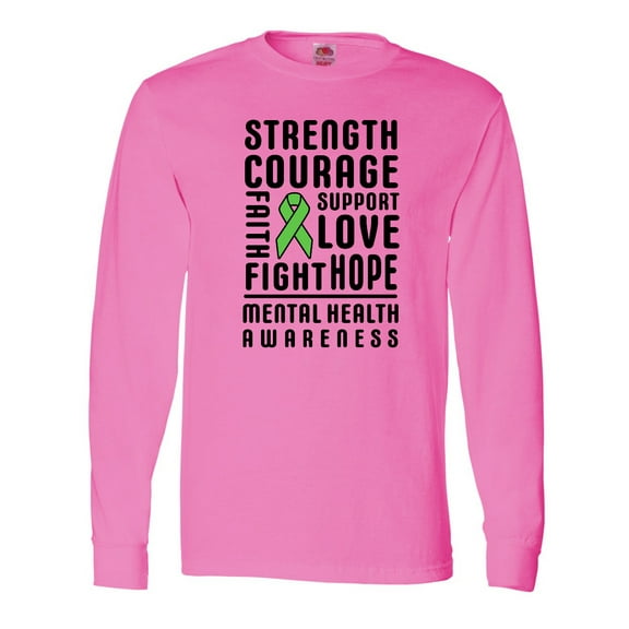 Inktastic Mental Health Awareness Strength Support Love Long Sleeve T-Shirt