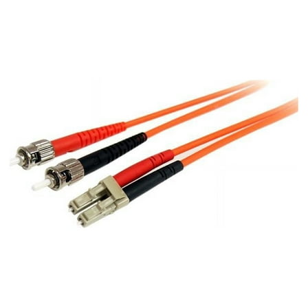 StarTech FIBLCST1 1m Multimode 62.5/125 Duplex Fiber Patch Cable LC to ST