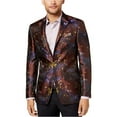 thumbnail image 2 of Tallia Mens Abstract Floral Two Button Blazer Jacket, Multicoloured, 40 Short, 2 of 2
