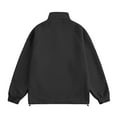 thumbnail image 4 of AWZXDE Men's Stand Collar Quarter Zip Sweatshirt with All Over Print Loose Fit Long Sleeve Athletic Pullover Top Casual Wear Black,L, 4 of 4