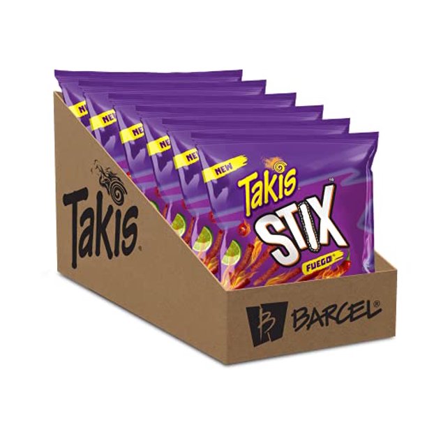 Takis Stix Crispy Tortilla Snacks Fuego Flavor (Hot Chili Pepper