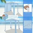 thumbnail image 4 of Costway 6.6' x 6.6' Foldable Beach Cabana Easy-Setup Beach Canopy W/ Carry Bag Blue, 4 of 10