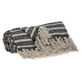thumbnail image 3 of HomeRoots 476219 Couverture Noire et Beige Tissée à la Main, 3 of 4