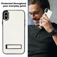 thumbnail image 5 of ELEHOLD Case for iPhone X/XS, Luxury PU Leather Anti-Scratch Magnetic Case with Invisible Kickstand for MagSafe Accessory,White, 5 of 8