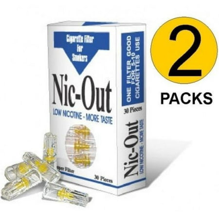 NICOUT Nic-Out Disposable Cigarette Filters Stop Smoking Aid 2 pack - Total: