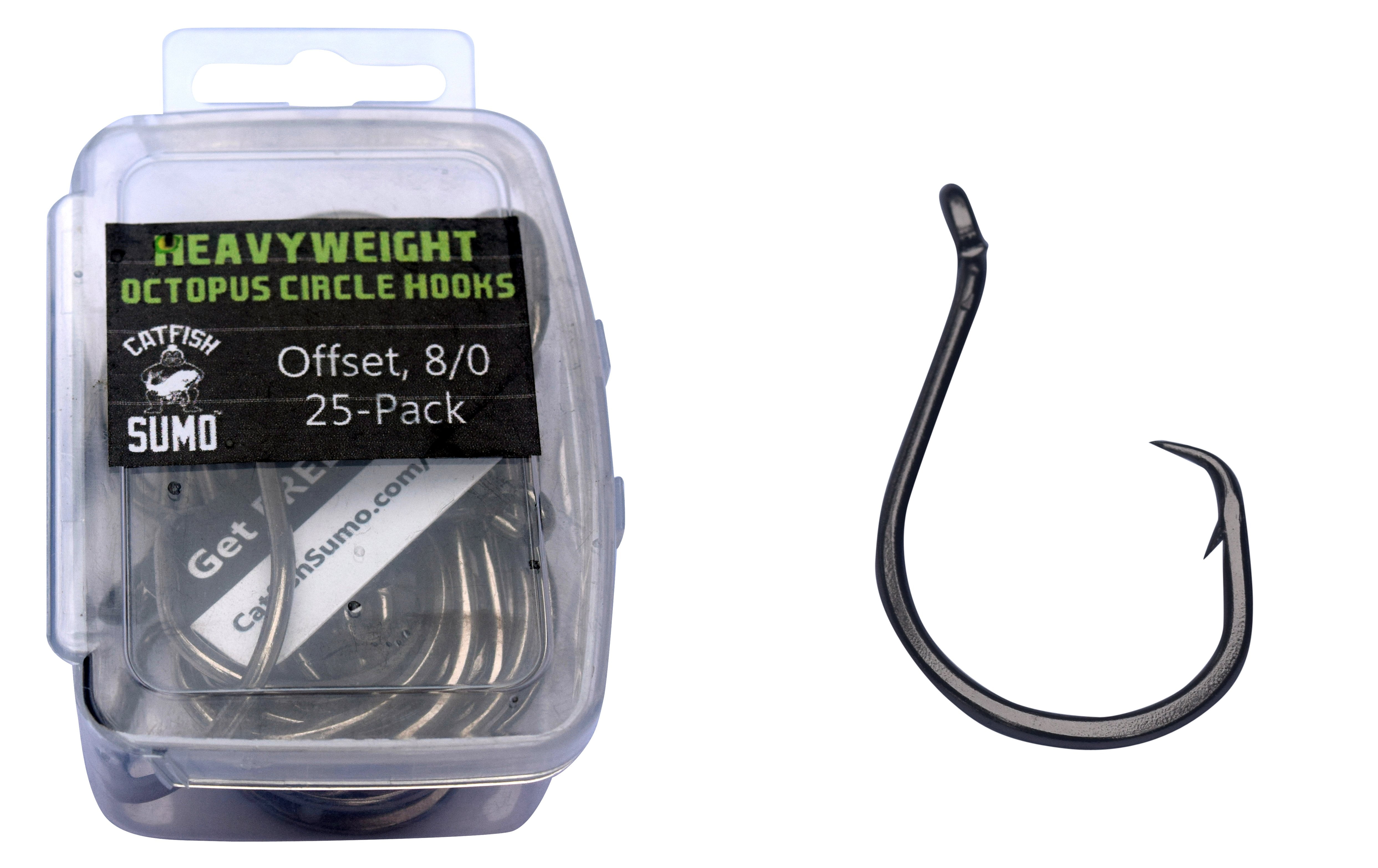 Heavyweight Circle Hooks, Octopus, Offset, Sharp for Trophy Catfish