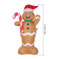 thumbnail image 2 of Hombre de Jengibre Inflable Navideño de 1.5m con Luces LED, Decoración Festiva para Fiestas, Incluye Soplo de Aire y Estacas, Material Poliéster, Adaptador Incluido, 2 of 6