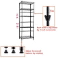 thumbnail image 5 of IM Beauty 5-Tier Wire Shelving Adjustable Shelves Unit Metal Storage Rack for Laundry Bathroom Kitchen Pantry Closet Organization Black, 5 of 6