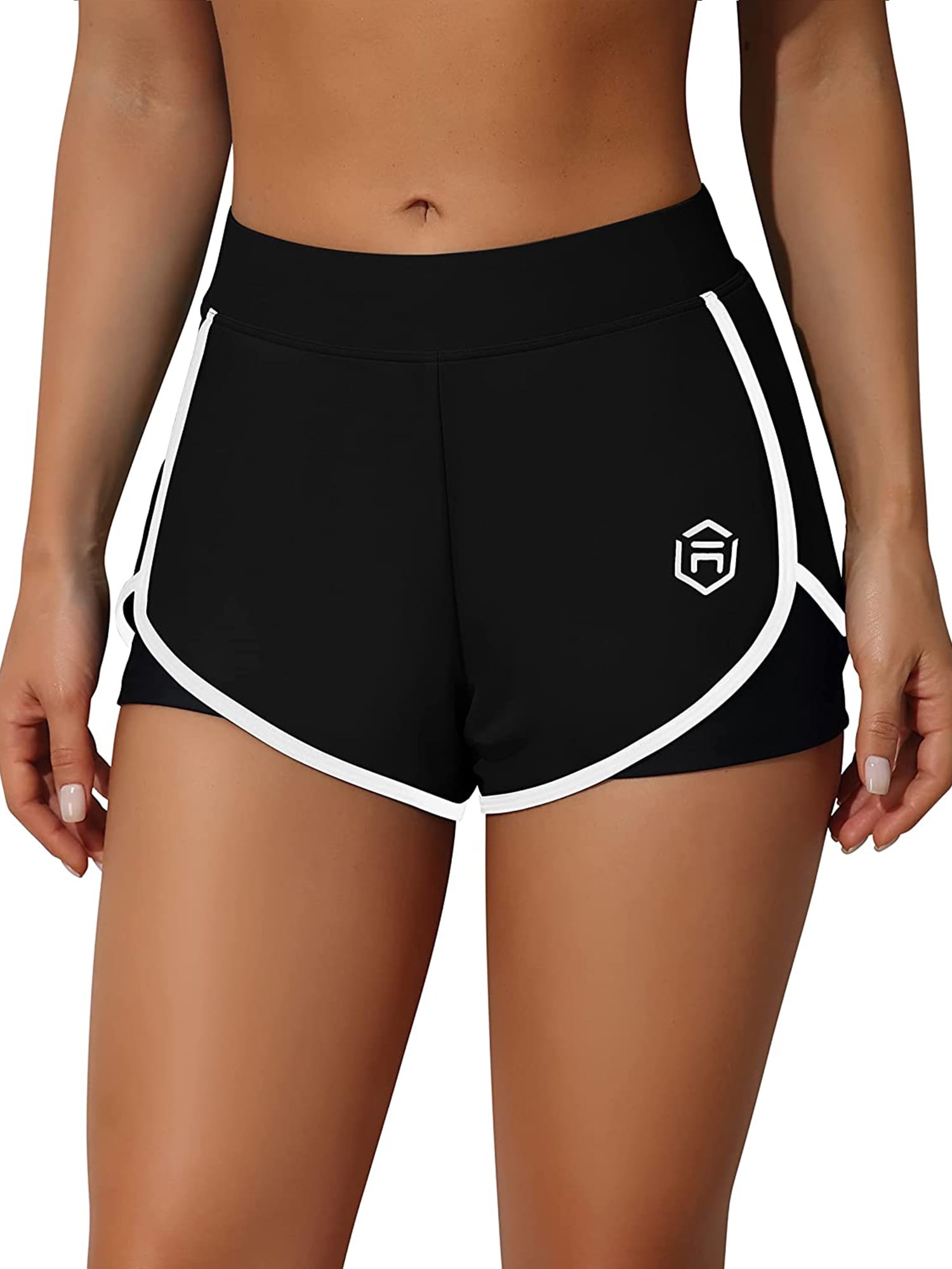 Charmo Women's Swim Shorts High Waisted Board Shorts Boyshort Swim