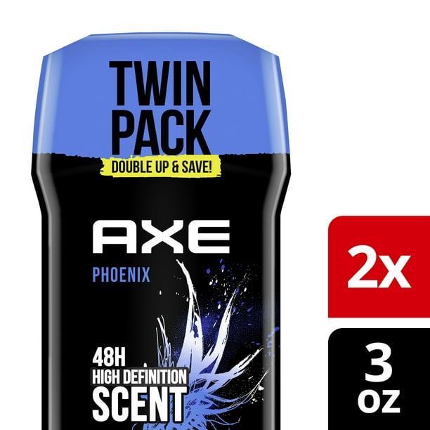 Vooruitzicht vangst linnen AXE Dual Action Deodorant for Men, Phoenix Sage & Cedarwood Formulated  without Aluminum Paraben, 3.0 oz, Twin Pack - Walmart.com