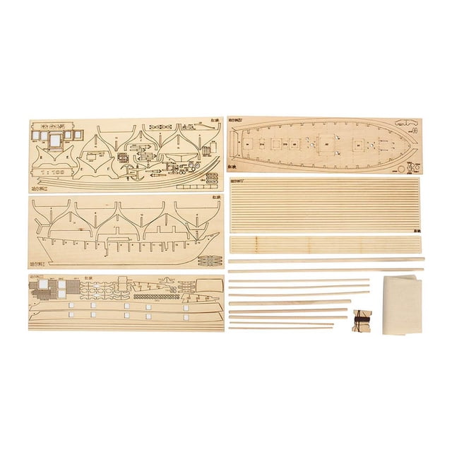 Yuarrent Modelo de barco para niños, juguete de montaje, modelo de construcción, juguete para niños, manualidades, velero de barco de DIY Artesanía Yuarrent HA000100-00B
