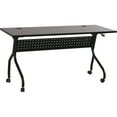 thumbnail image 2 of Lorell Espresso/Black Training Table Rectangle Top - Four Leg Base - 4 Legs - 60" Table Top Width x 23.50" Table Top Depth - 29.50" Height x 59" Width x 23.63" Depth - Assembly Required - Espresso, Bl, 2 of 6
