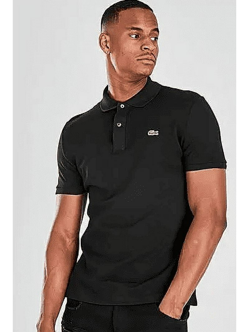 Lacoste Men's Slim Fit Pique Polo Shirt Black Size