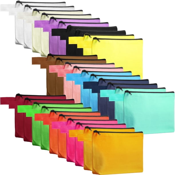 Bolsa de maquillaje Saintrygo Travel Canvas Cosmetic, 30 unidades, 25 x 13 x 5 cm