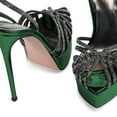 thumbnail image 3 of XYD Women Sexy Rhinestone Caged Peep Toe Ankle Strap Sandals Stilettos Platform High Heel Pumps Fashion Shoes Size 14.5 Green, 3 of 4