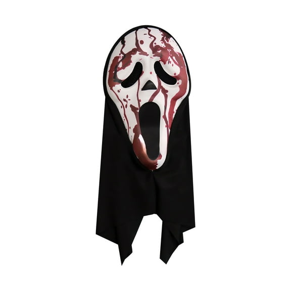 11.8 INCH Halloween Face Costume Scream Scary Mask Head Cover, Horror Mask Cosplay Prop Party Cosplay, Creepy Halloween Face Mask Scary Atmosphere, Ideal Gifts for Halloween