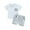 White, variant on Happy Town Toddler Boy Outfits Casual Cute Boy Summer Outfits Infant Shorts Summer Clothes