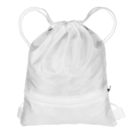 Uxcell Drawstring Backpack Bag 14.6" x 17.9" Oxford Cloth Bulk Cinch Sack, White