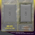 thumbnail image 5 of ENERLITES Toggle Light Switch Wall Plate, Gloss Finish, Mid-Size Single Gang 4.88" x 3.11", Unbreakable Polycarbonate Thermoplastic, UL Listed, 8811M-GY, Gray, 5 of 5