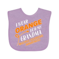 Inktastic I Wear Orange for My Grandma- Multiple Sclerosis Awareness Boys or Girls Baby Bib
