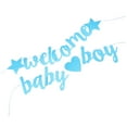 thumbnail image 5 of Ostracsh 2PCS Welcome Baby Boy Banners - Gender Reveal Decorations Glitter Baby Shower Banners Wall Backdrop Hanging Decorations, 5 of 6