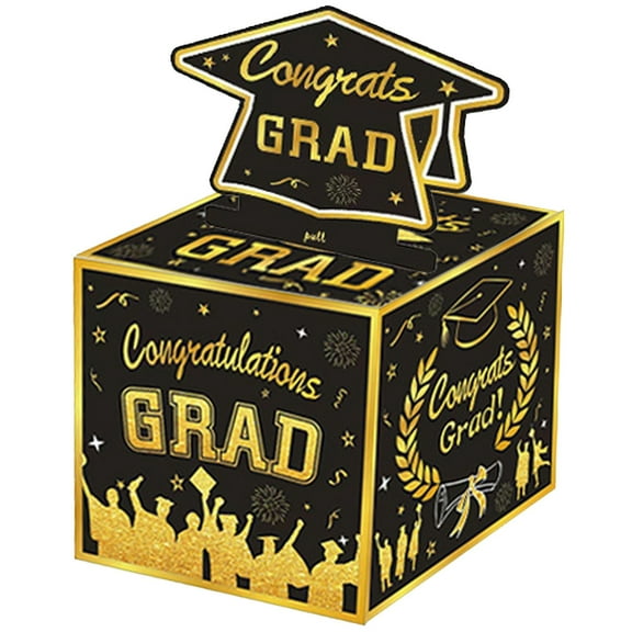 Jugendweihe Geschenke, Ongmies Graduation Box Drawer Box for Decorations Graduation Graduation Themed Draw Box Decoration Draw Box, A Cash Box