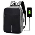 thumbnail image 2 of Mochila antirrobo, mochila de viaje, impermeable, de nailon, con cerradura, USB, para ordenador de hombro, 2 of 5