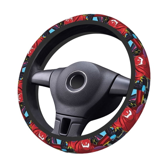Cartoon Movie Steering Wheel Cover Elastic Stretch Breathable Vehicle Steering Wheel Protector Car Interior Accessories