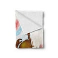 thumbnail image 2 of Crabs Soft Flannel Fleece Throw Blanket, Sea Animals Theme 2 Crabs Dancing on the Abstract Grunge Background Print, Cozy Plush for Indoor and Outdoor Use, 70" x 90", Brown Pale Blue, by Ambesonne, 2 of 5